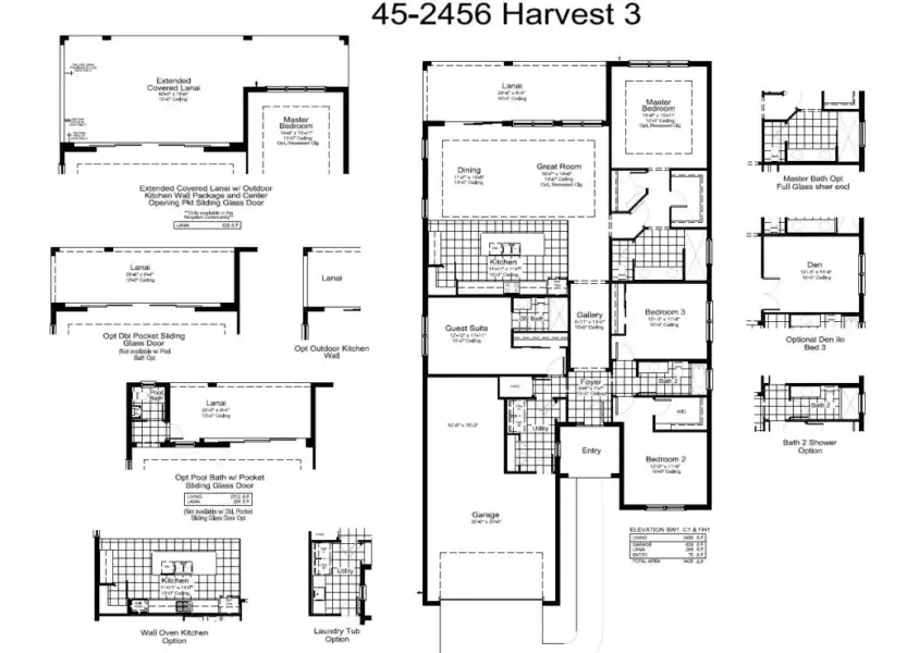 2D floor plan layout of this home in Kingston South Real Estate and Homes for Sale in Estero, FL - Neal Communities, Estero, FL (Image 5).