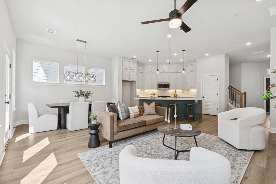 Furnished interior view inside a new home in The Twilight at Goodnight Ranch, Austin (Image 6).