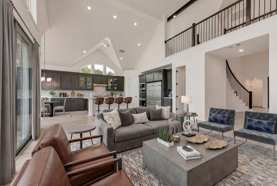 Furnished interior view inside a new home in Dominion of Pleasant Valley, Wylie (Image 8).