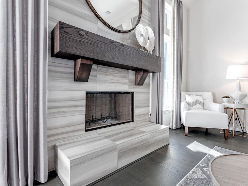 Furnished interior view inside a new home in Massey Oaks, Pearland (Image 7).