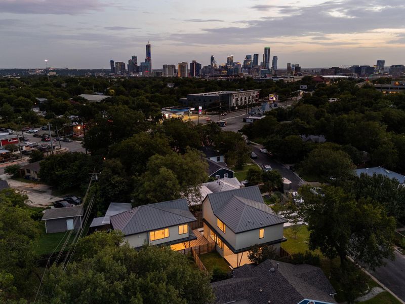 Aerial view of city skyline