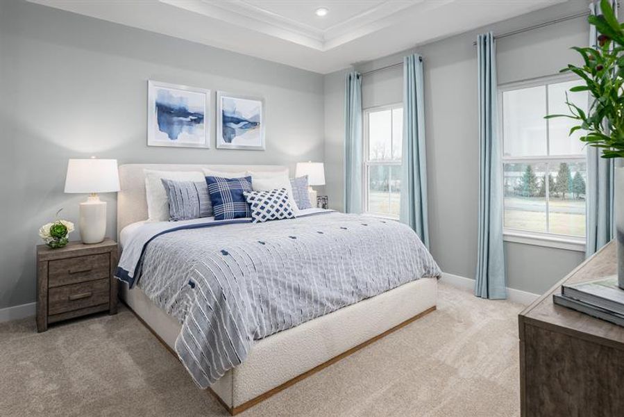 Representative furnished interior of a home built from the Mayer by Ryan Homes in Stowe Branch Townhomes, Charlotte (Image 14).