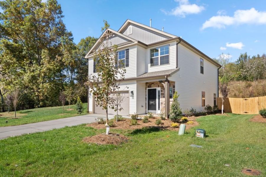 Front exterior of a new home in Miller's Reserve, Winston-Salem, NC, highlighting curb appeal (Image 27).