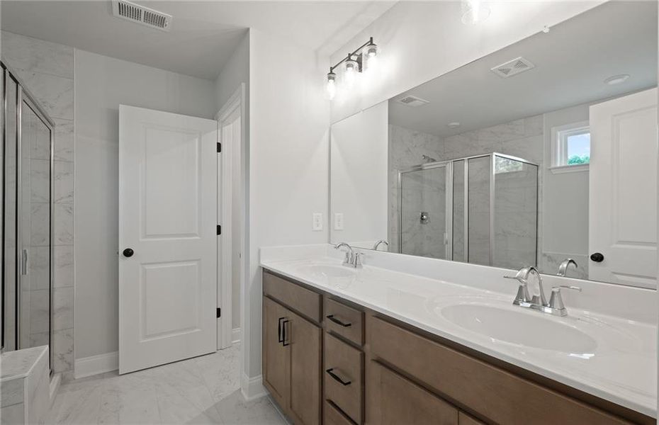 Furnished interior view inside a new home in Creekside at Skelton, Hoschton (Image 6).