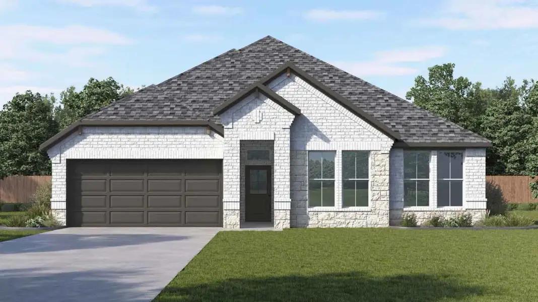 Representative exterior photo of a completed home built from the Lancaster by D.R. Horton in Alexander 65' Homesites, Pearland, TX (Image 16).