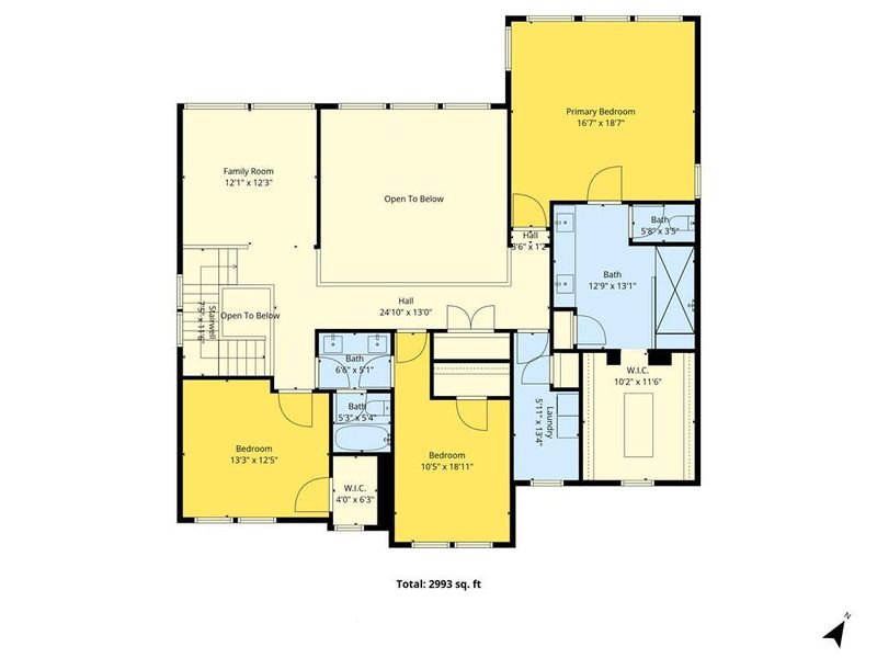 2D floor plan layout of this home in Settingdown Farms, Cumming, GA (Image 5).