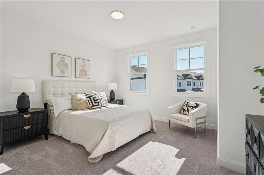 Furnished interior view inside a new home in Millcroft Townhomes, Buford (Image 6). Furnished interior view inside a new home in Millcroft Townhomes, Buford (Image 6).