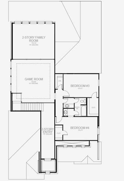 2D floor plan layout for the 3241W by Perry Homes in Two Step Farm 50', Montgomery, TX (Image 3). 2D floor plan layout for the 3241W by Perry Homes in Two Step Farm 50', Montgomery, TX (Image 3).