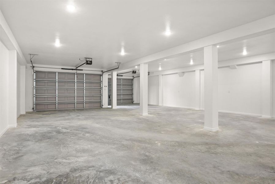 Another view of the massive garage