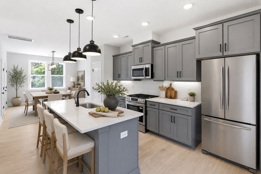 Representative furnished interior of a home built from the The Lofton by RobuckHomes in Downtown Wilmington Collective, Wilmington (Image 5).