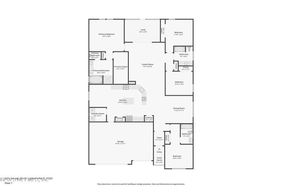 2D floor plan layout of this home in Longleaf: Longleaf 60s, Jacksonville, FL (Image 5).