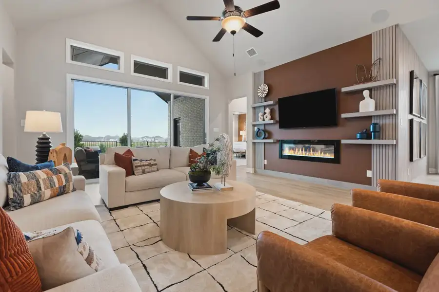 Representative furnished interior of a home built from the Princeton by Chesmar Homes in Oaks of North Grove, Waxahachie (Image 6). Representative furnished interior of a home built from the Princeton by Chesmar Homes in Oaks of North Grove, Waxahachie (Image 6).