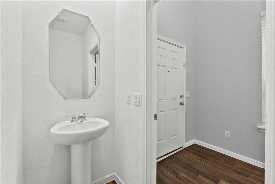 View of Half Bath off Entry