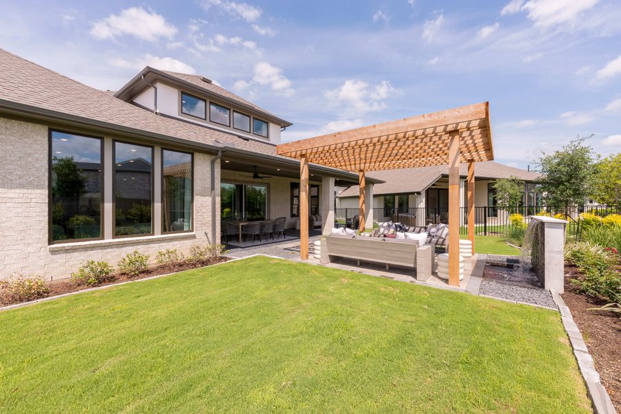 Representative exterior details of a home built from the Camden by Tri Pointe Homes in Bridgeland, Cypress (Image 31).