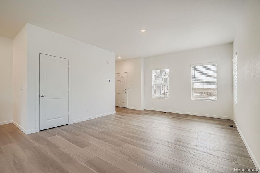 Spacious, unfurnished interior of a new home in Eastcreek Farm: Paired Homes, Thornton (Image 12). Spacious, unfurnished interior of a new home in Eastcreek Farm: Paired Homes, Thornton (Image 12).