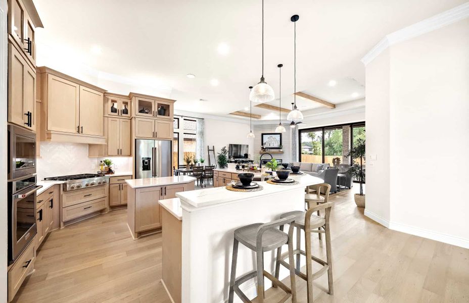 Representative furnished interior of a home built from the 2855 by Ravenna Homes in The Woodlands Hills 65′, Willis (Image 12).