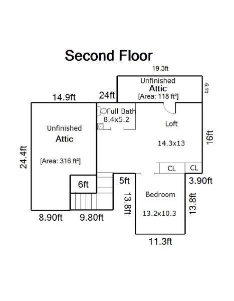2D floor plan layout of this home in , Fletcher, NC (Image 6).