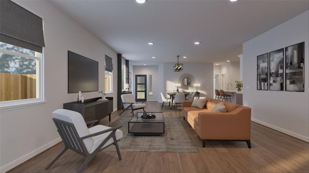 Furnished interior view inside a new home in The Porch at Du Pre, Buda (Image 5). Furnished interior view inside a new home in The Porch at Du Pre, Buda (Image 5).
