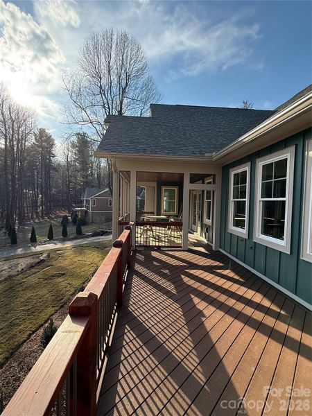 Exterior details and patio area of a home in , Flat Rock (Image 9).