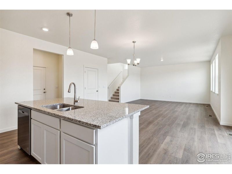 Furnished interior view inside a new home in Ridge at Johnstown, Johnstown (Image 5).