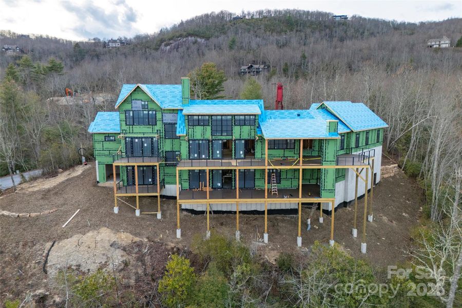 In-progress construction of a new home in , Lake Toxaway, NC (Image 10).