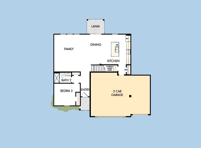 2D floor plan layout for the The Berrybrook by David Weekley Homes in The Preserve at Laurelton – The Canopy Collection, Green Cove Springs, FL (Image 4). 2D floor plan layout for the The Berrybrook by David Weekley Homes in The Preserve at Laurelton – The Canopy Collection, Green Cove Springs, FL (Image 4).