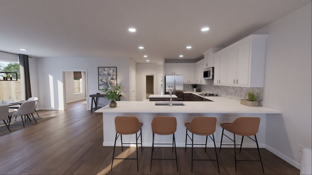 Representative furnished interior of a home built from the Nichole by Risewell Homes in The Porch at Du Pre, Buda (Image 4).