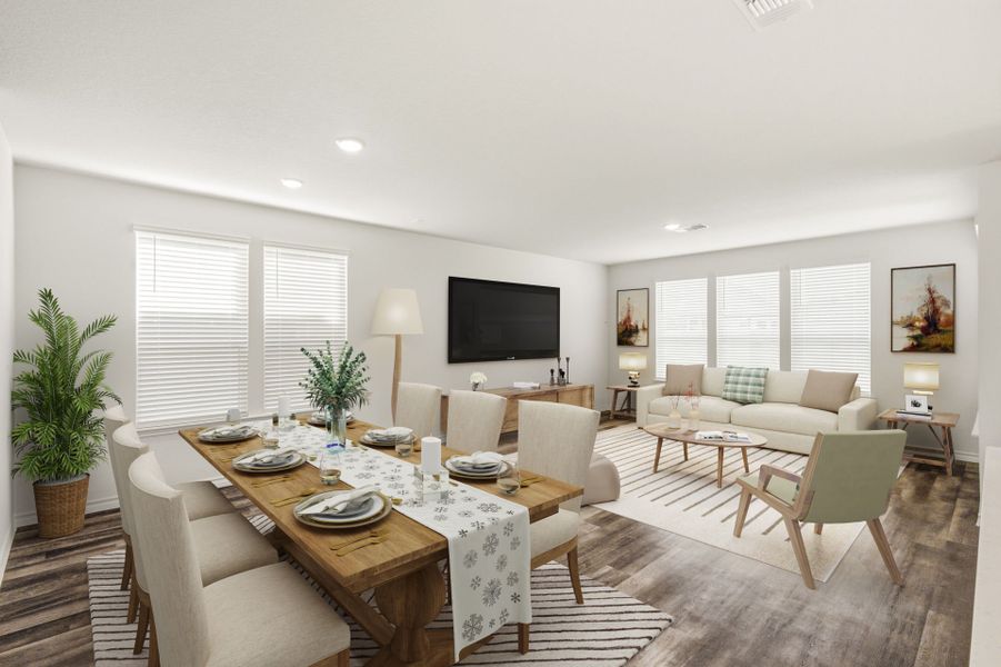 Representative furnished interior of a home built from the Lochridge by Pulte Homes in Lily Springs, Seguin (Image 6). Representative furnished interior of a home built from the Lochridge by Pulte Homes in Lily Springs, Seguin (Image 6).