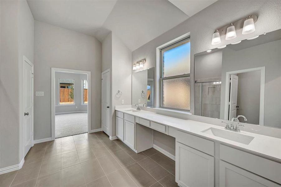Furnished interior view inside a new home in Lily Creek at Sutton Fields, Aubrey (Image 12).