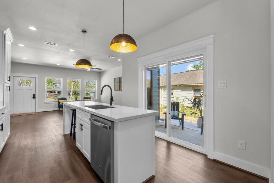 Furnished interior view inside a new home in , Dickinson (Image 12).