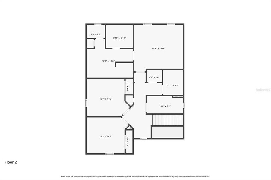 2D floor plan layout of this home in Clearfield Crossings, Tampa, FL (Image 5).