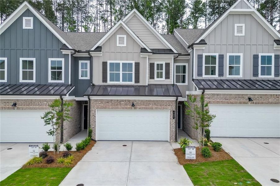 Front exterior of a new home in , Sugar Hill, GA, highlighting curb appeal (Image 2). Front exterior of a new home in , Sugar Hill, GA, highlighting curb appeal (Image 2).