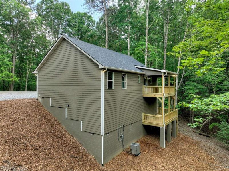 Exterior details and patio area of a home in , Ellijay (Image 17). Exterior details and patio area of a home in , Ellijay (Image 17).
