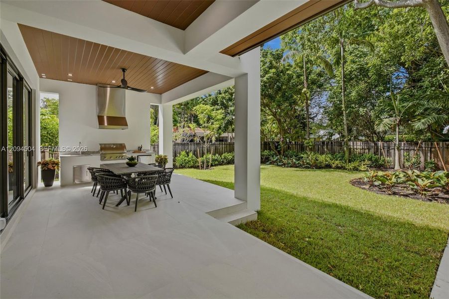 Exterior details and patio area of a home in , South Miami (Image 40).