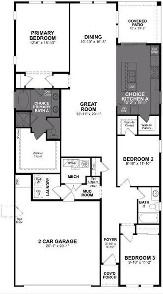 2D floor plan layout of this home in Willows at Bella Vista Farms, San Tan Valley, AZ (Image 1). 2D floor plan layout of this home in Willows at Bella Vista Farms, San Tan Valley, AZ (Image 1).