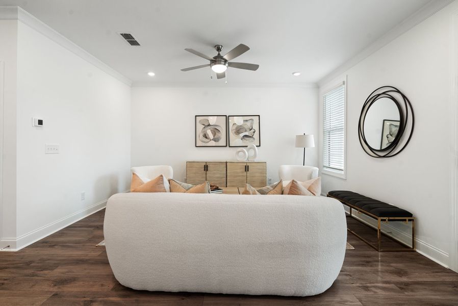 Representative furnished interior of a home built from the The Stockton by The Providence Group in Evanshire Townhomes, Duluth (Image 13).