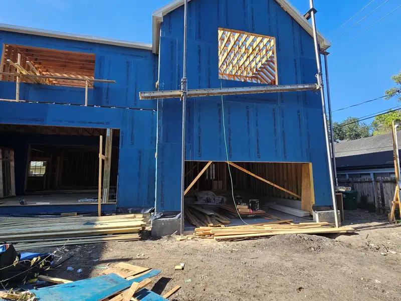 Garage entry as of 11/30 with large Primary Bedroom window above door. Garage entry as of 11/30 with large Primary Bedroom window above door.