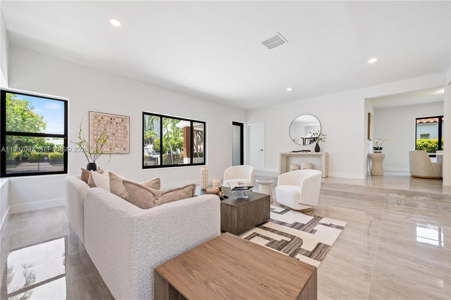Furnished interior view inside a new home in , Miami Beach (Image 7). Furnished interior view inside a new home in , Miami Beach (Image 7).