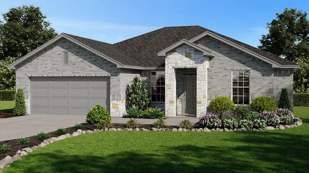 Representative exterior photo of a completed home built from the Ashli by D.R. Horton in Homestead at Parks Bell Ranch, Odessa, TX (Image 15).