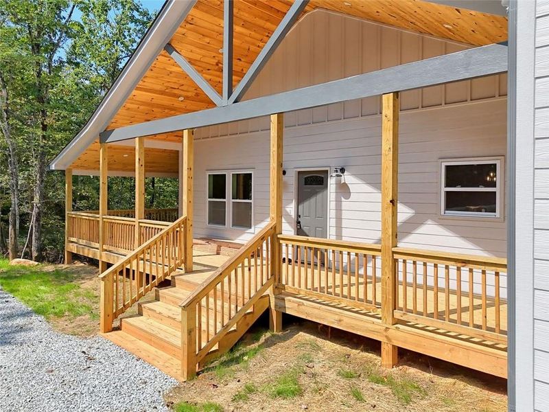Exterior details and patio area of a home in , Clayton (Image 48).