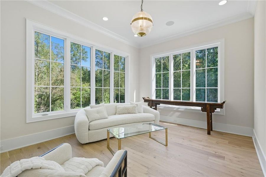 Furnished interior view inside a new home in Crossroads, Alpharetta (Image 15).