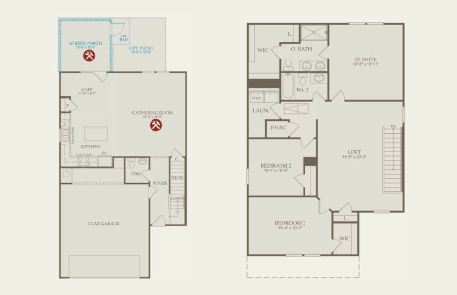 2D floor plan layout of this home in Grand Arbor, Blythewood, SC (Image 4). 2D floor plan layout of this home in Grand Arbor, Blythewood, SC (Image 4).