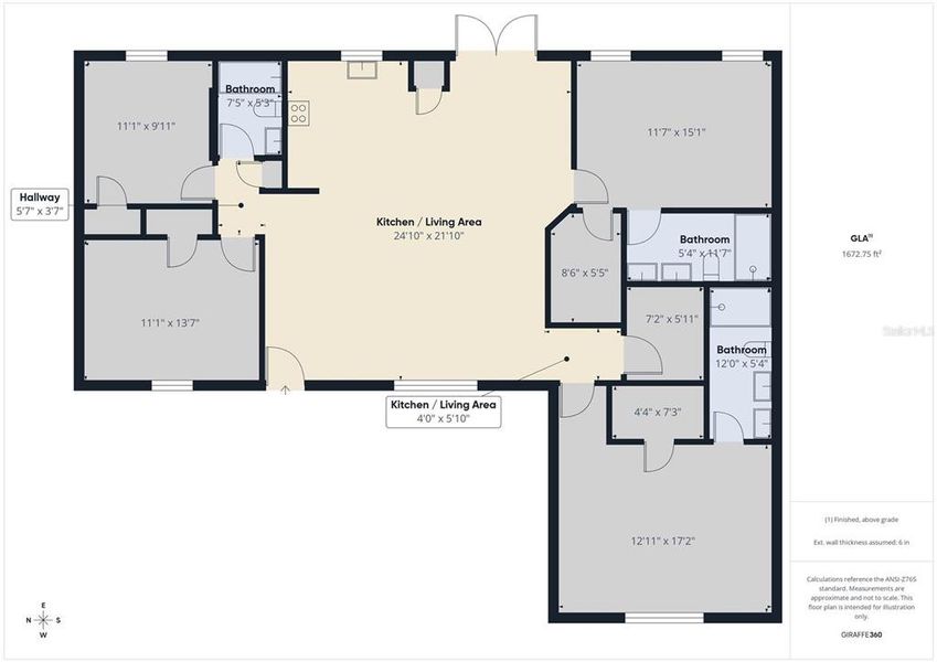 2D floor plan layout of this home in , Fort Meade, FL (Image 4).