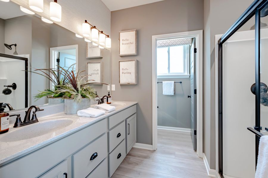 Representative furnished interior of a home built from the Hudson by Fischer Homes in Villas at Gold Creek, Dawsonville (Image 13).