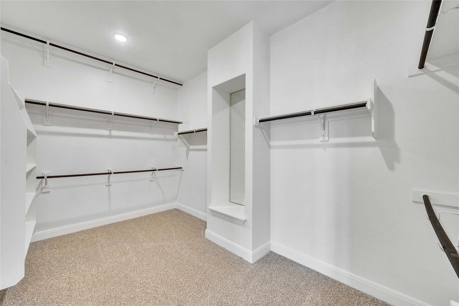 Spacious closet featuring light colored carpet Spacious closet featuring light colored carpet