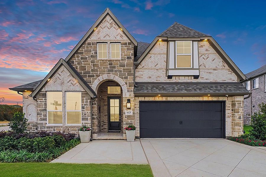 Front exterior of a new home in Leonard Trails, Anna, TX, highlighting curb appeal (Image 22).