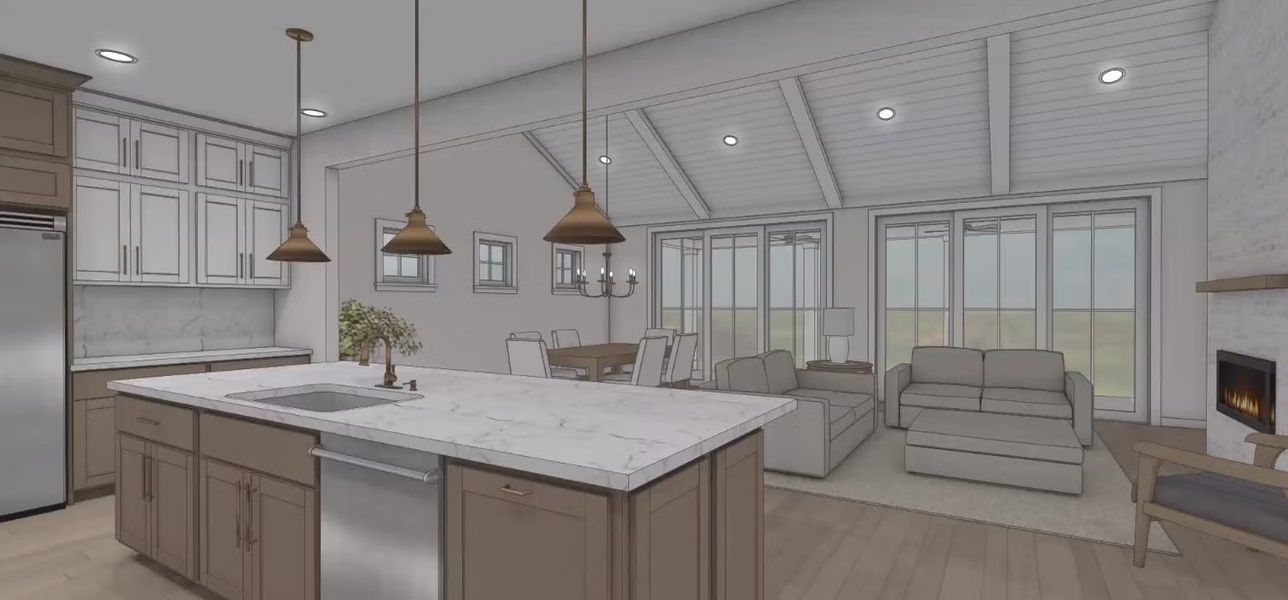 Representative furnished interior of a home built from the Harrison by Keystone Custom Homes in Preserve at Mayes Meadow, Cornelius (Image 7).