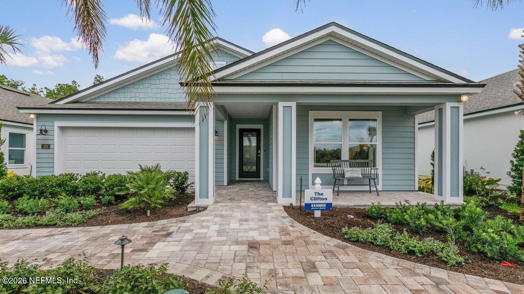 Exterior details and patio area of a home in Sawmill Branch, Palm Coast (Image 3).