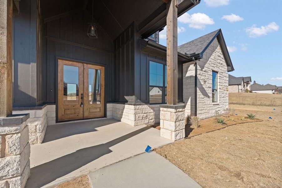 Exterior details and patio area of a home in , Azle (Image 3).