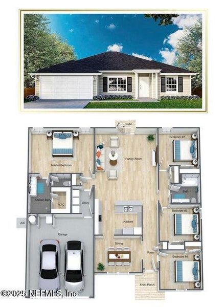 2D floor plan layout of this home in , Jacksonville, FL (Image 5). 2D floor plan layout of this home in , Jacksonville, FL (Image 5).